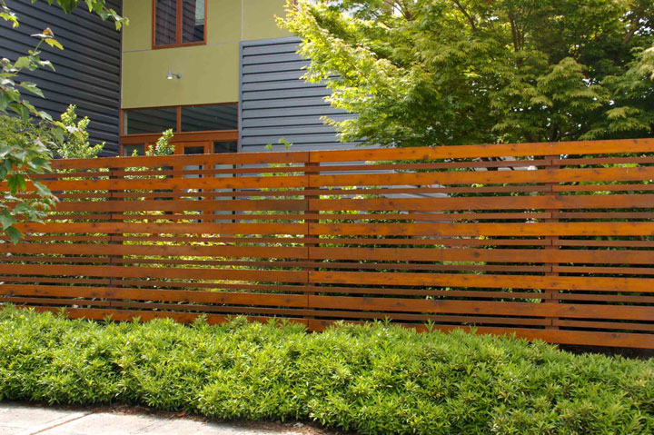 Wood Fence Sideways Slats